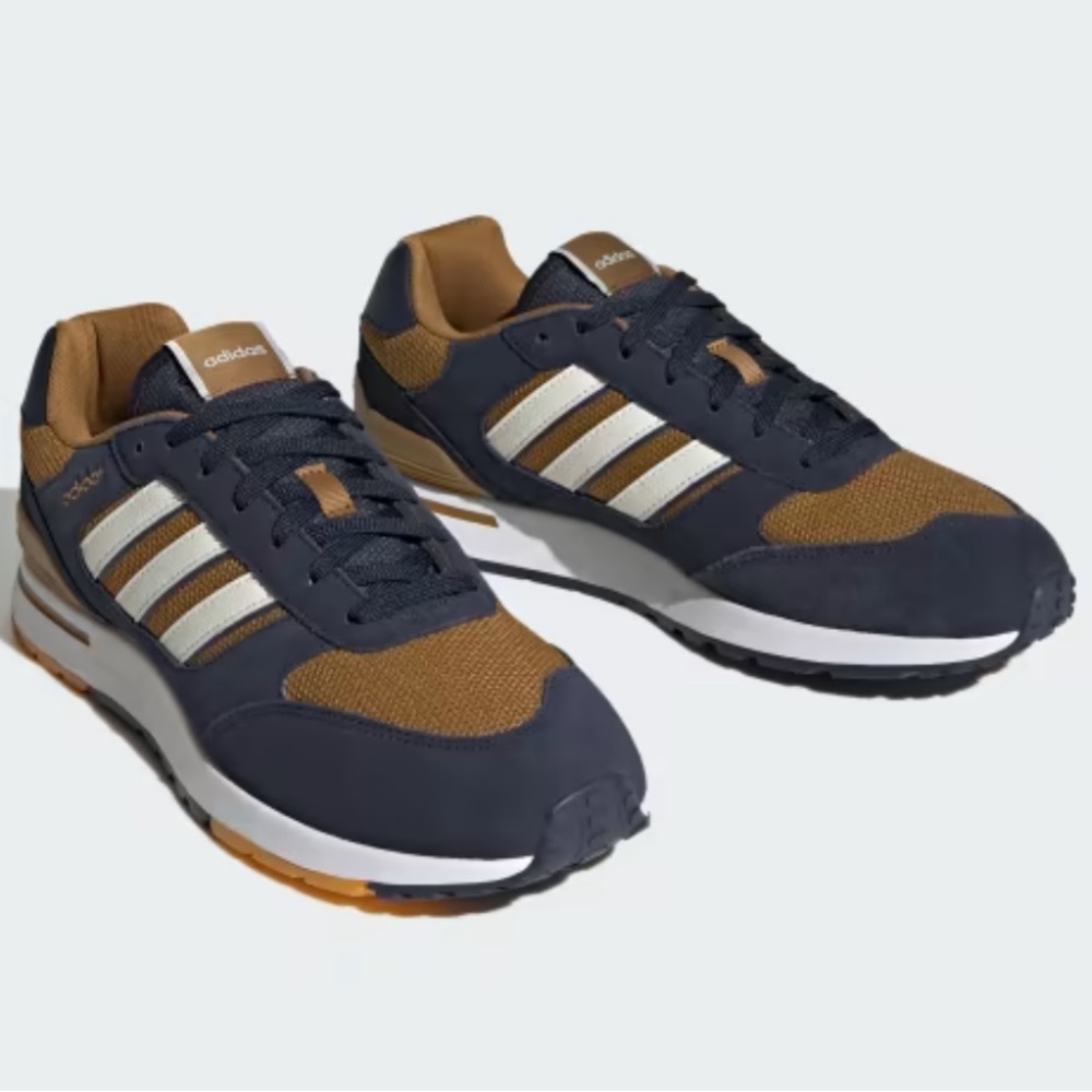Adidas‎ - Navy Blue/Gold 80s Retro Sneakers - 11, nwot